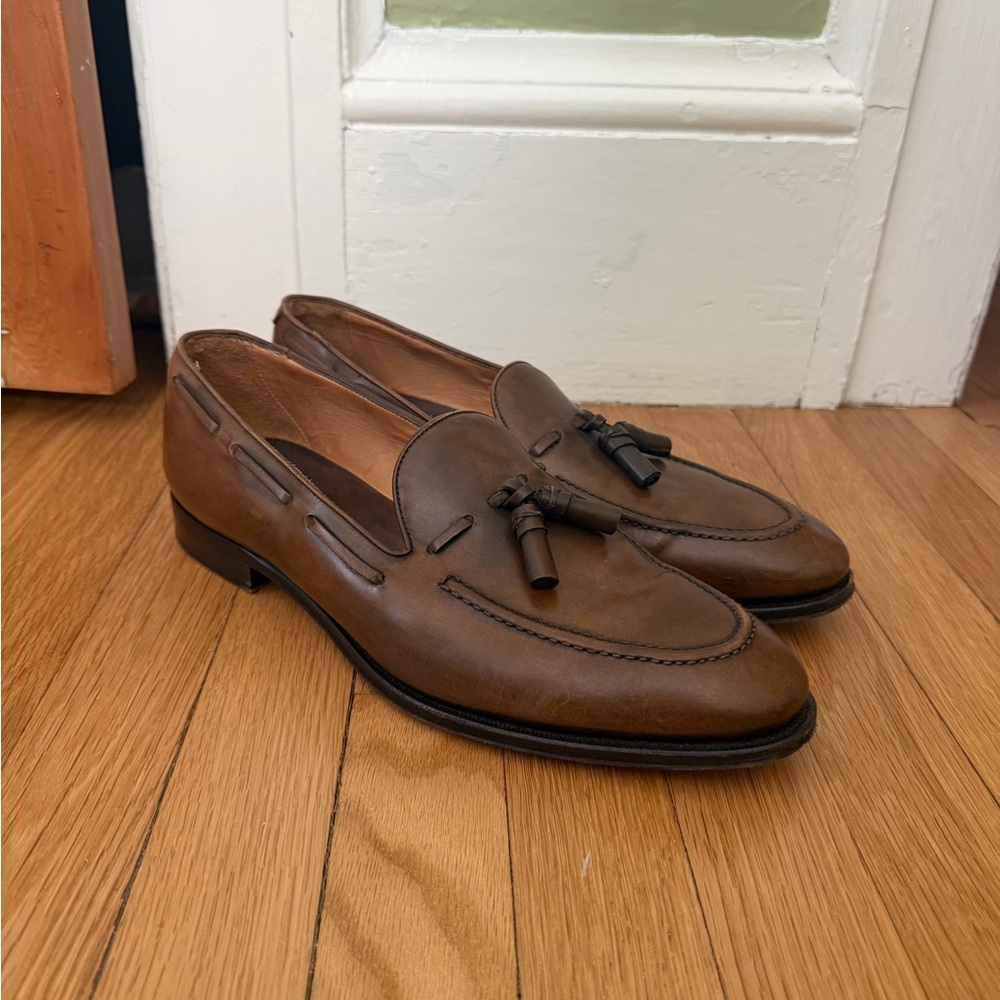 Peter Millar Brown Tassel Loafers